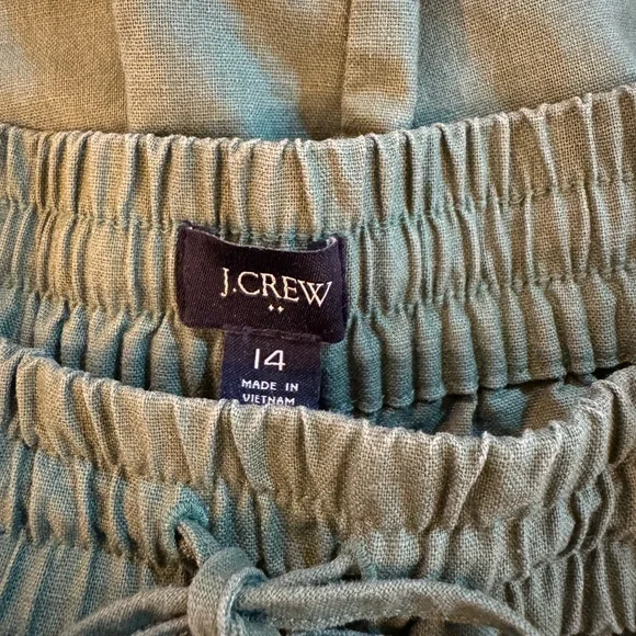 J. Crew Green Ankle Cropped Pants Relaxed Fit - Picture 4 of 4